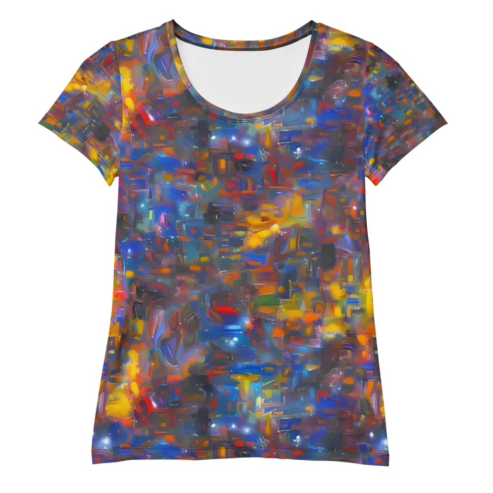 Abstract Conflux on Women's Athletic T-Shirt — Front