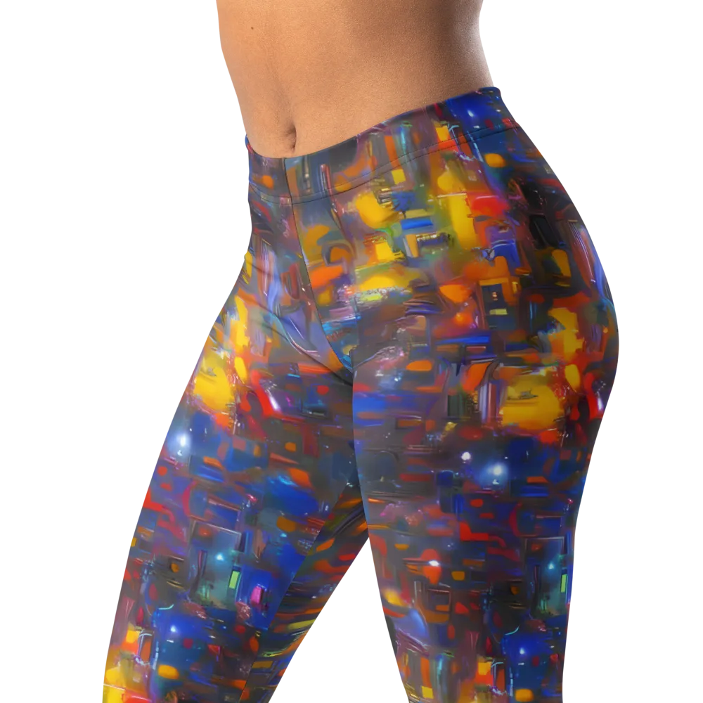 Abstract Conflux on Leggings — Left Front