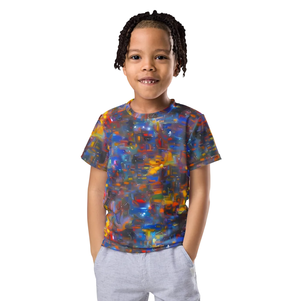 Abstract Conflux on Kids Crew Neck T-Shirt — Front