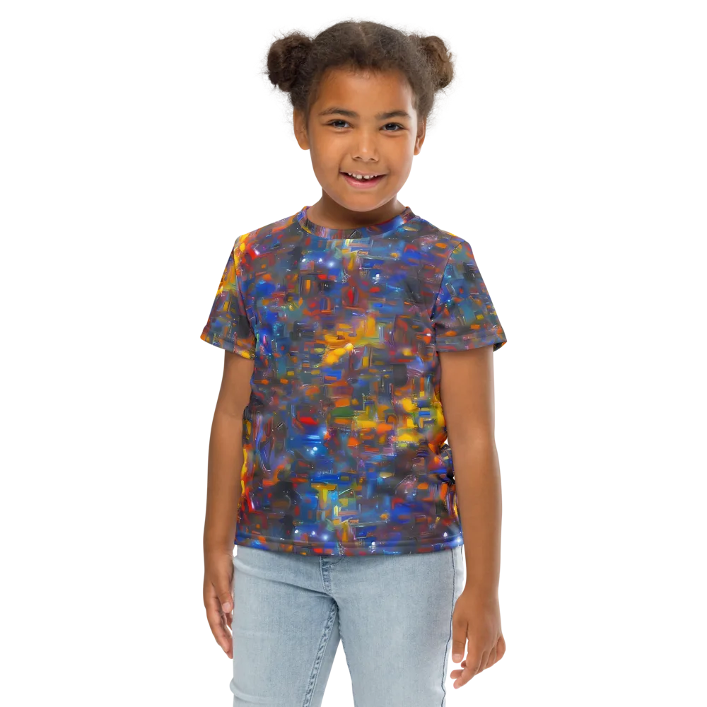 Abstract Conflux on Kids Crew Neck T-Shirt — Front