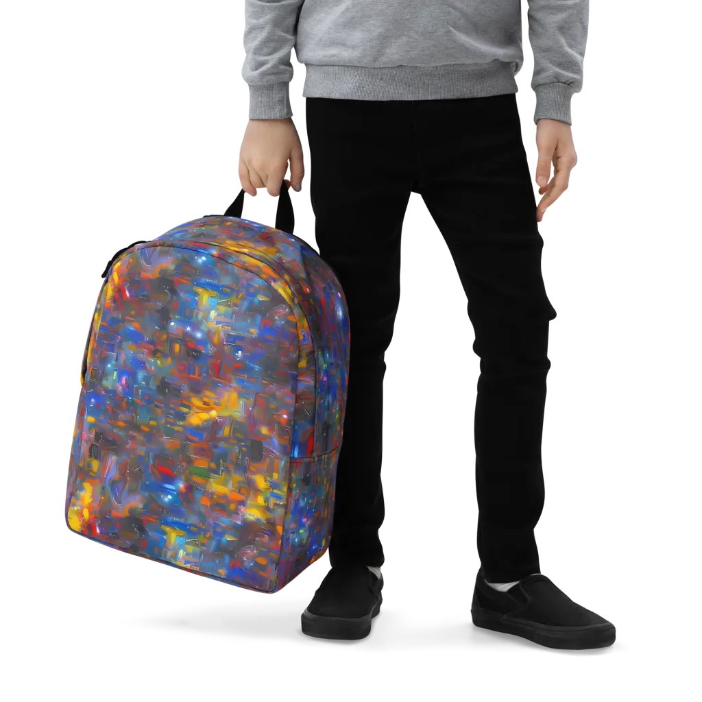 Abstract Conflux on Minimalist Backpack — Zoomed-in