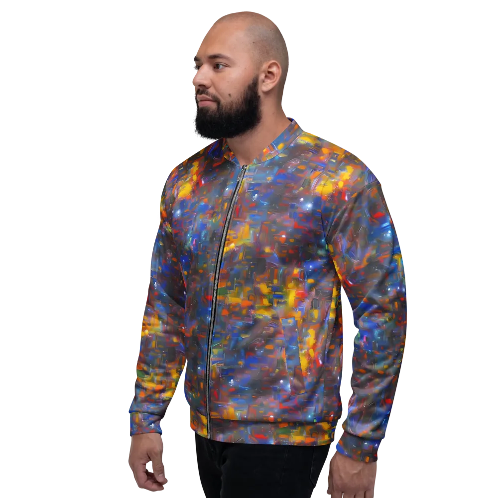 Abstract Conflux on Bomber Jacket — Left
