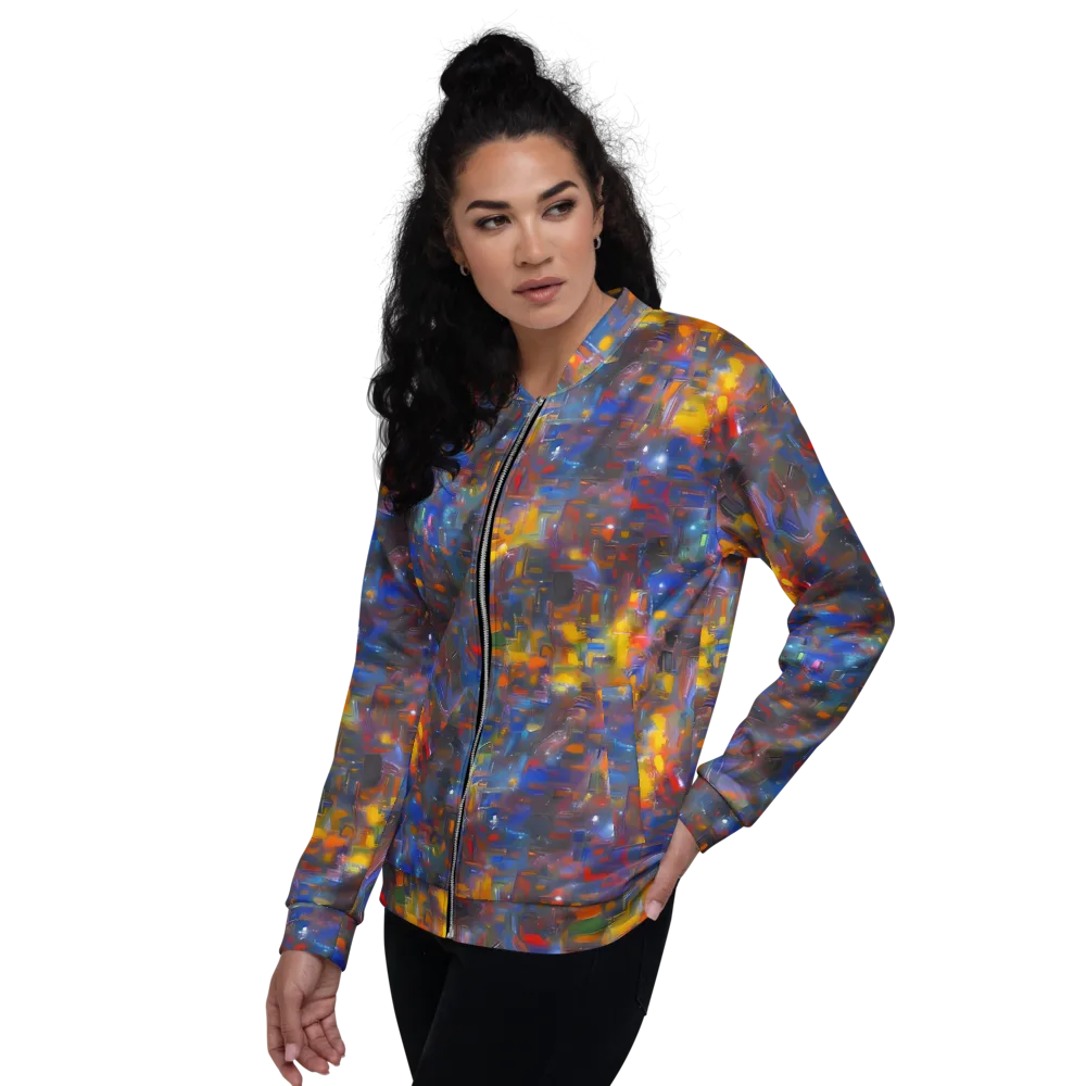 Abstract Conflux on Bomber Jacket — Left