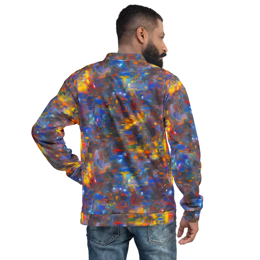 Abstract Conflux on Bomber Jacket — Back