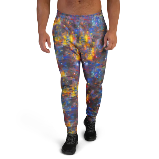 Abstract Conflux on a Men's Joggers