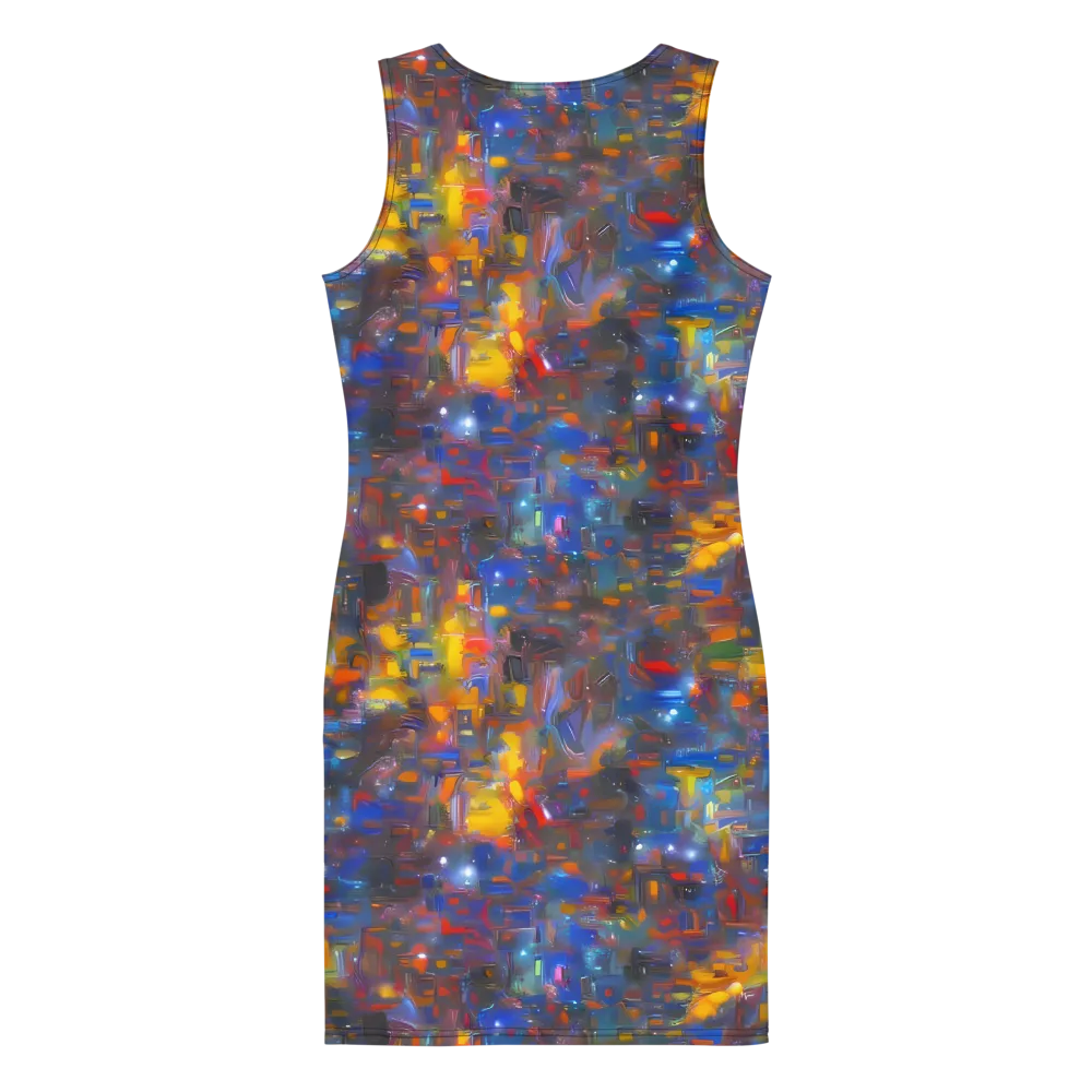 Abstract Conflux on Bodycon Dress — Back