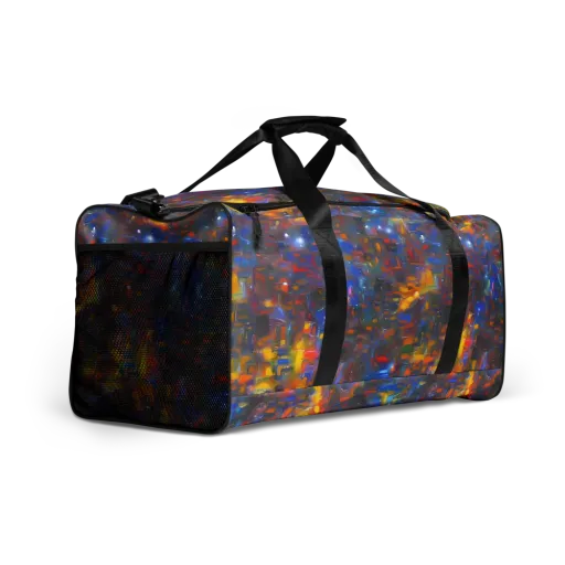 Abstract Conflux on a Duffle Bag