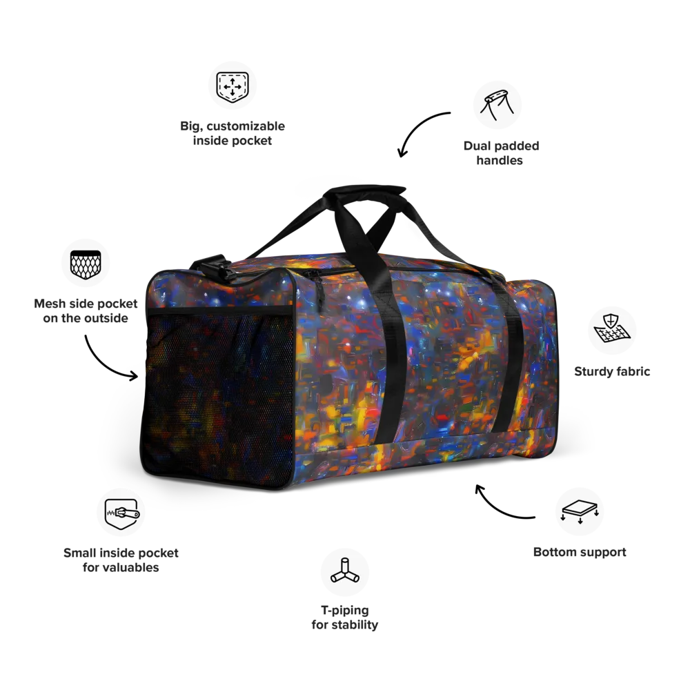 Abstract Conflux on Duffle Bag — Right Front
