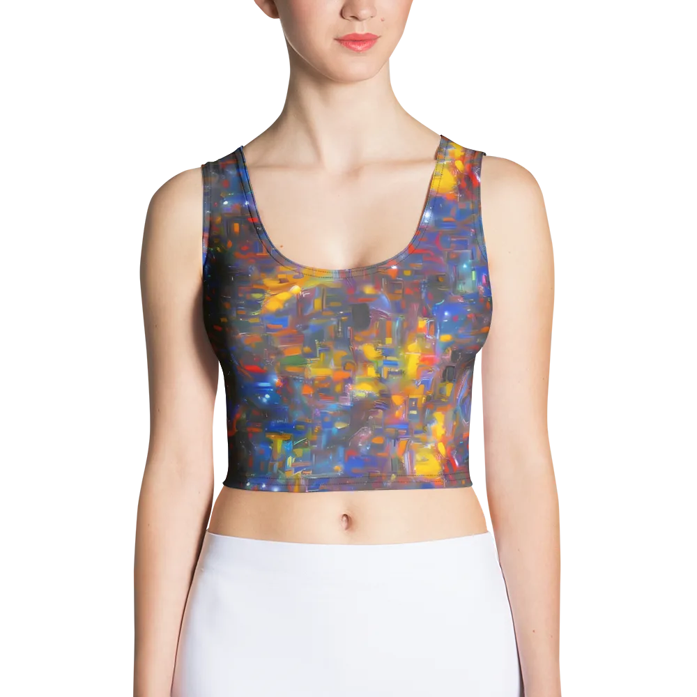 Abstract Conflux on Crop Top — Front