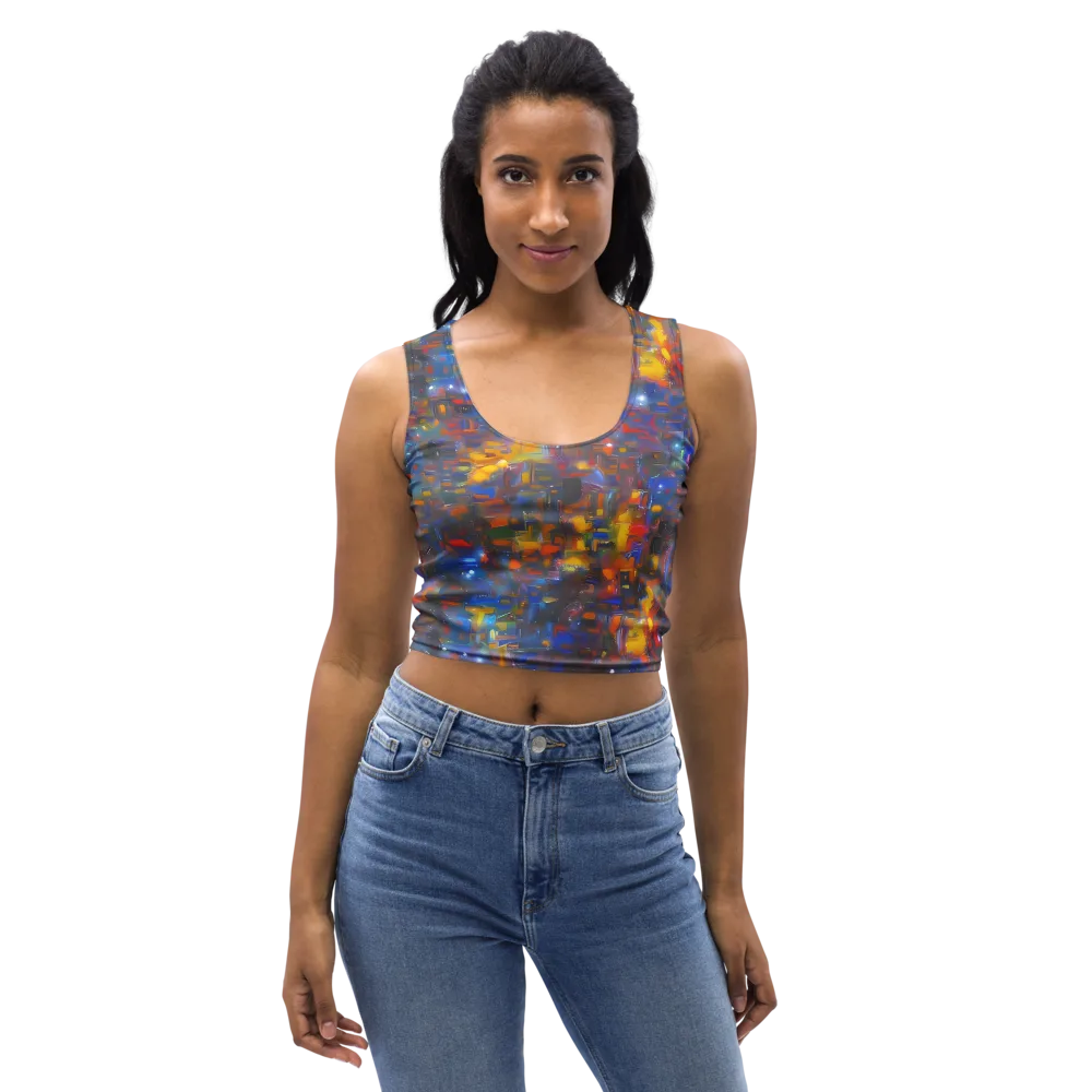 Abstract Conflux on Crop Top — Front