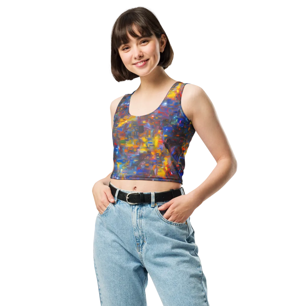 Abstract Conflux on Crop Top — Front