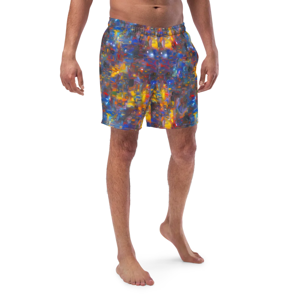 Abstract Conflux on Swim Trunks — Front
