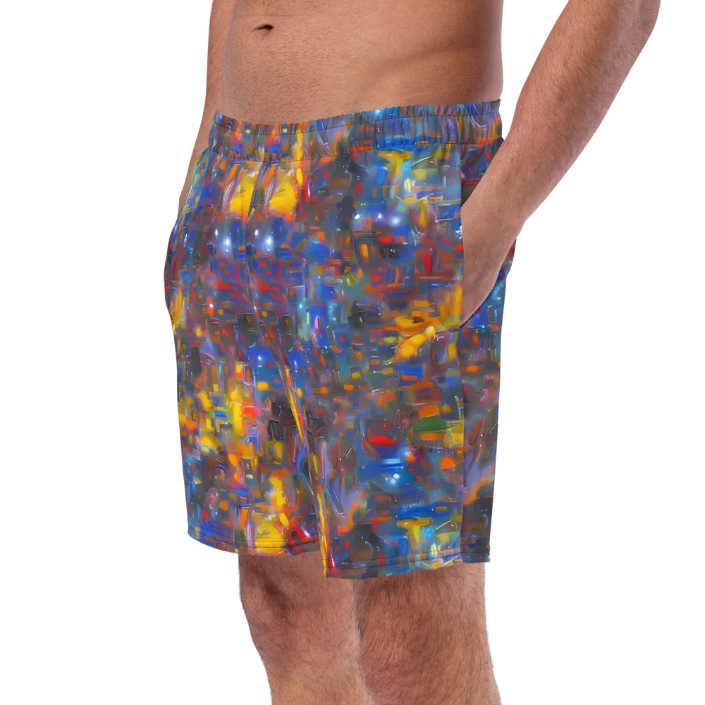 Abstract Conflux on Swim Trunks — Left Front