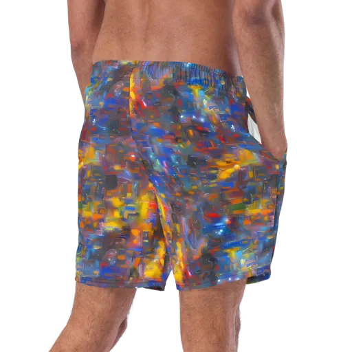 Abstract Conflux on a Swim Trunks
