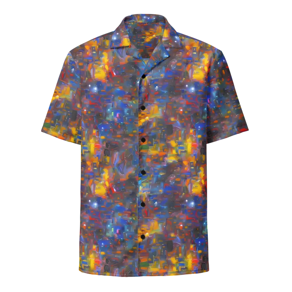 Abstract Conflux on Button Shirt — Front