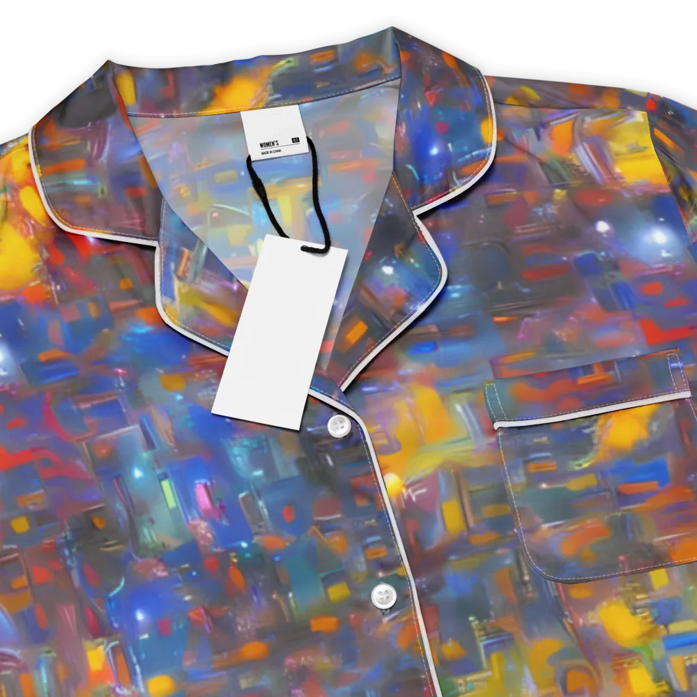 Abstract Conflux on Women's Short Sleeve Pajama Top — Product details