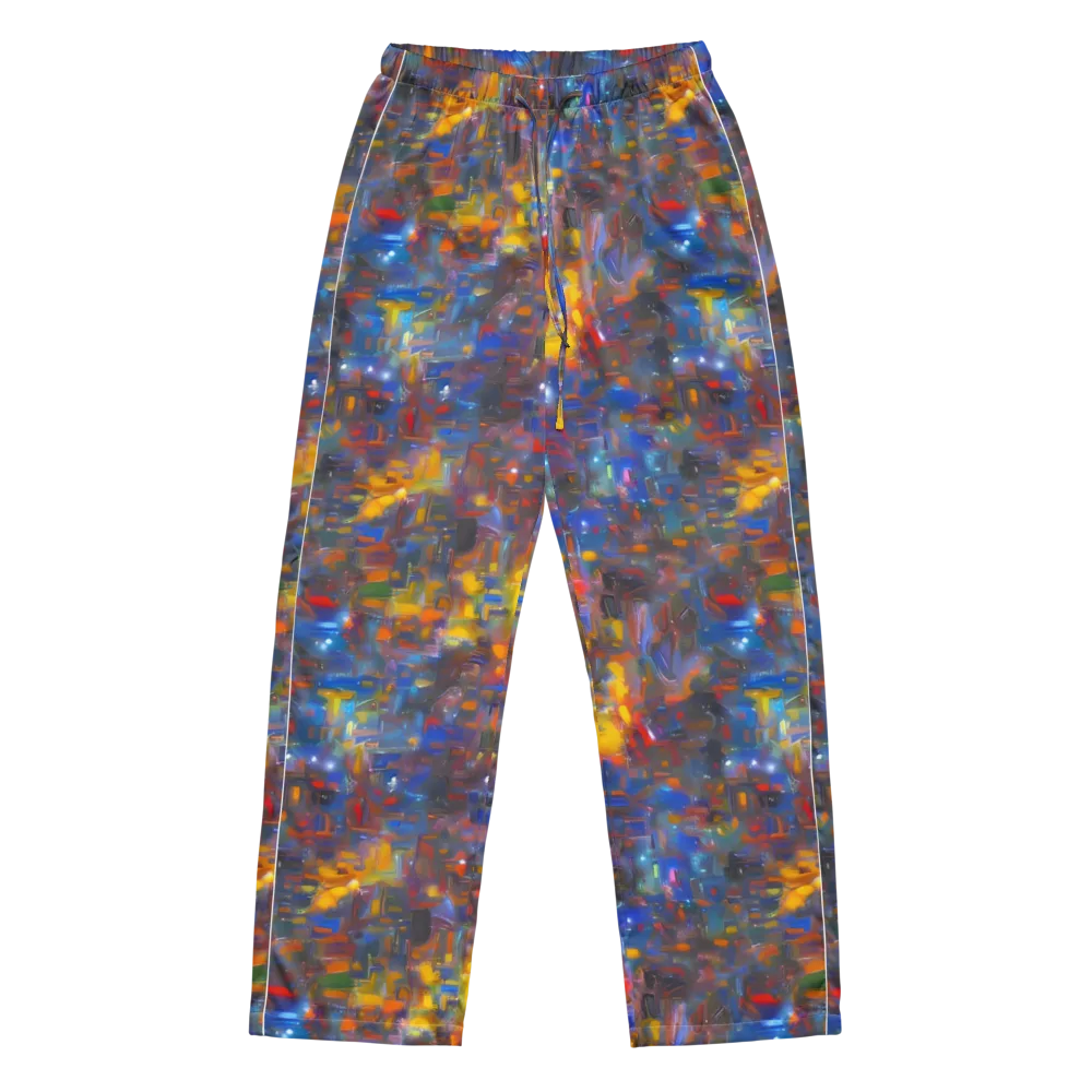 Abstract Conflux on Women's Pajama Pants — Front