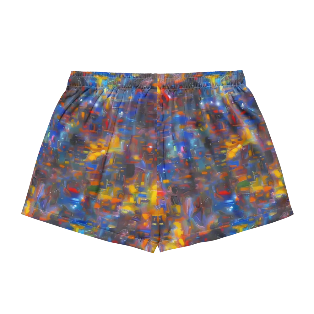 Abstract Conflux on Women's Pajama Shorts — Back