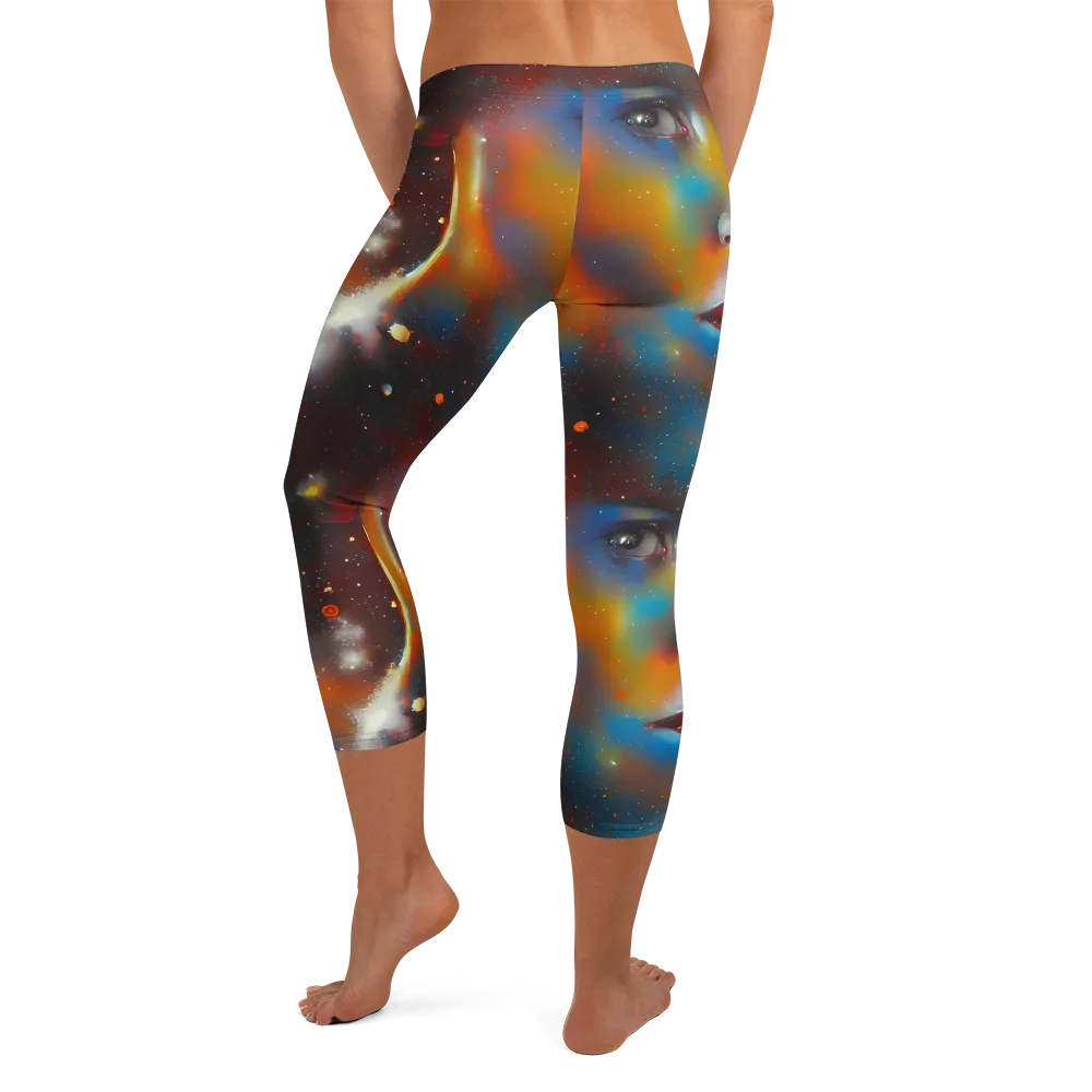 Celestial Vogue on Capri Leggings — Back
