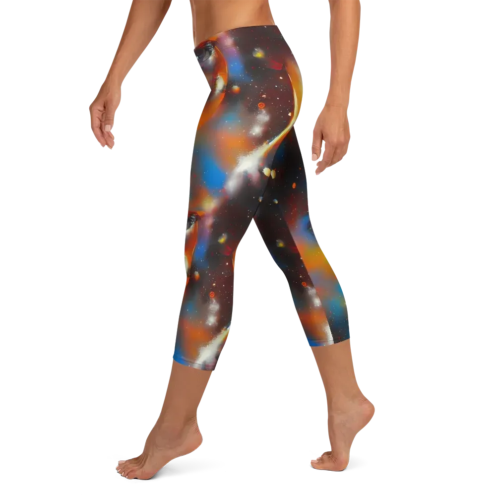Celestial Vogue on Capri Leggings — Left