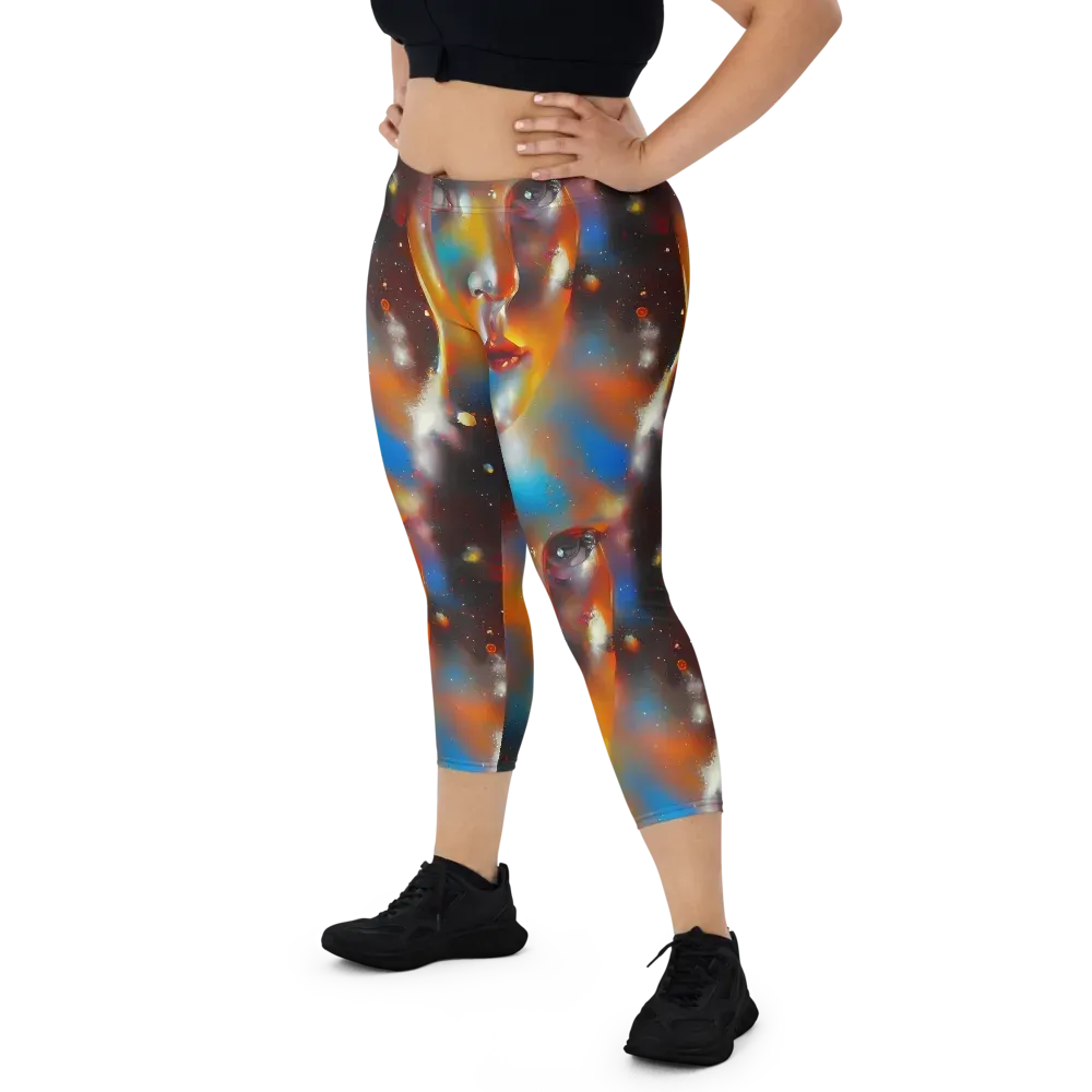 Celestial Vogue on Capri Leggings — Front