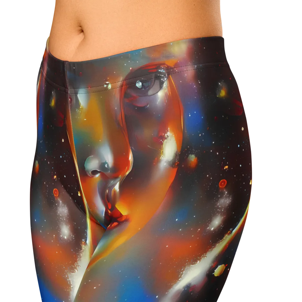 Celestial Vogue on Capri Leggings — Zoomed-in