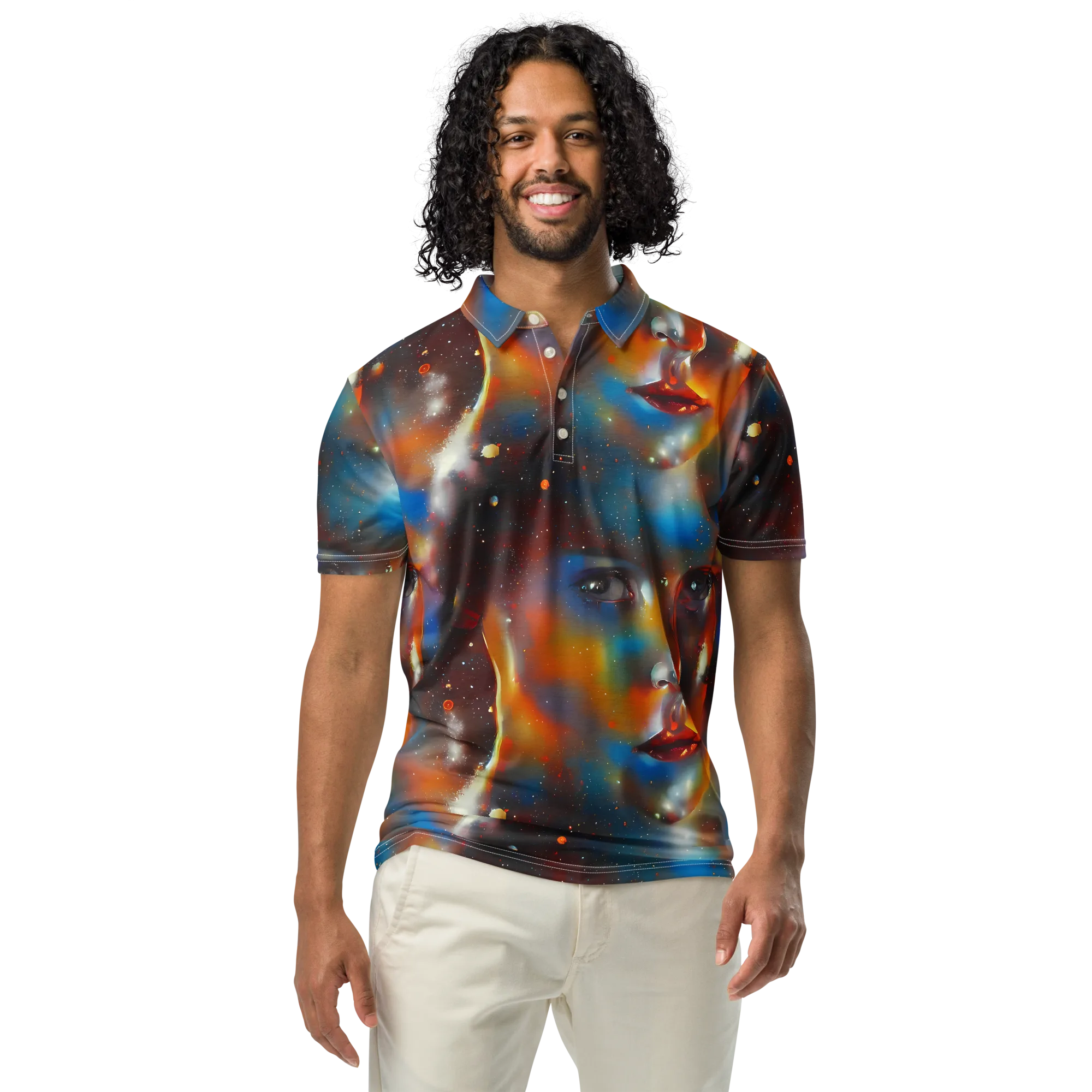 Celestial Vogue on Men's Slim Fit Polo Shirt — Front