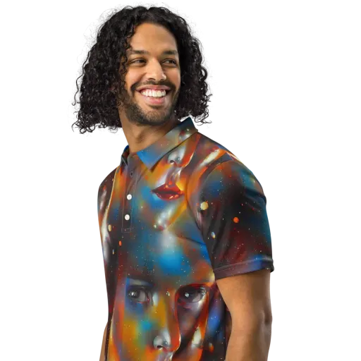 Celestial Vogue on a Men's Slim Fit Polo Shirt