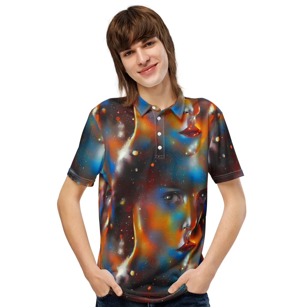 Celestial Vogue on Men's Slim Fit Polo Shirt — Front