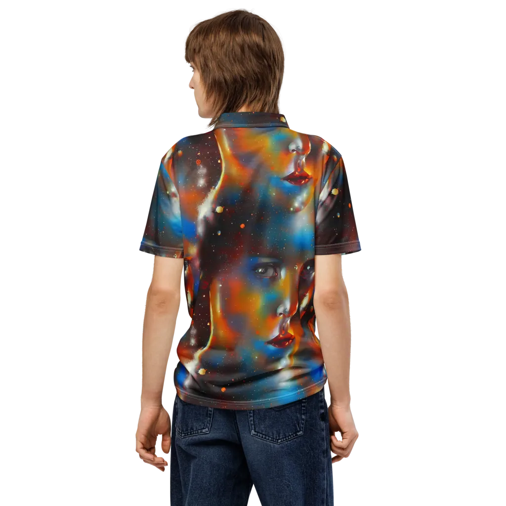 Celestial Vogue on Men's Slim Fit Polo Shirt — Back