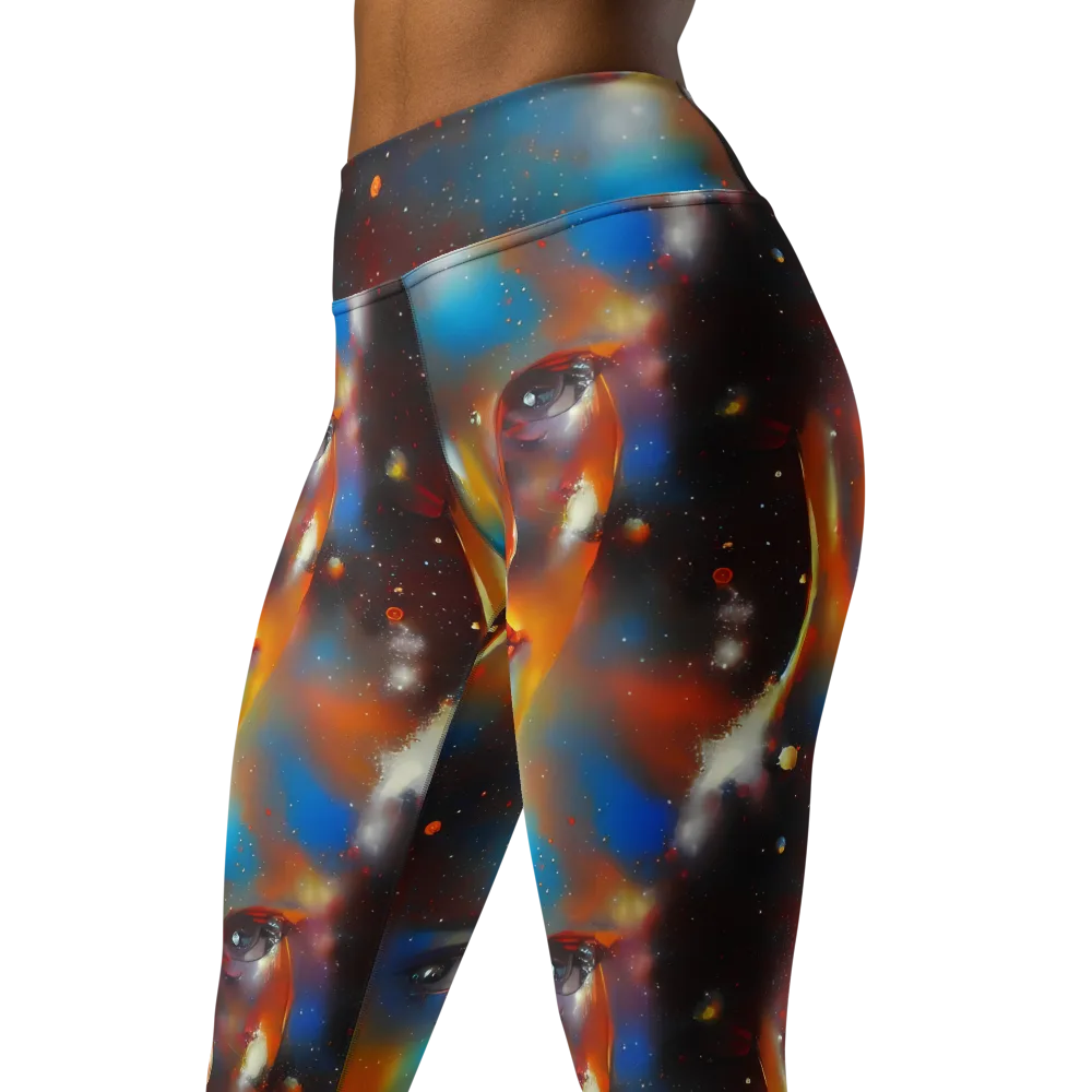 Celestial Vogue on Yoga Leggings — Left Front