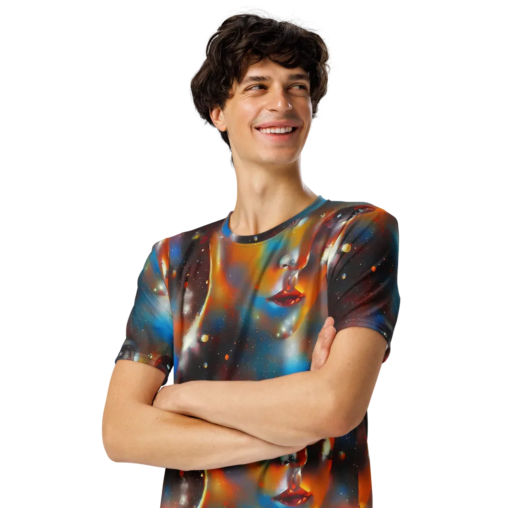 Celestial Vogue on Men's Crew Neck T-Shirt — Left Front