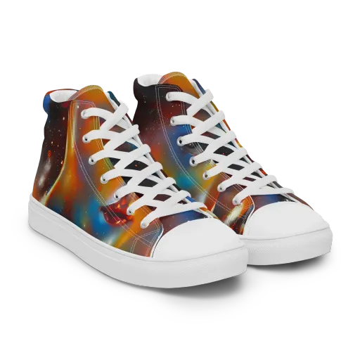 Celestial Vogue on a Men's High Top Canvas Shoes