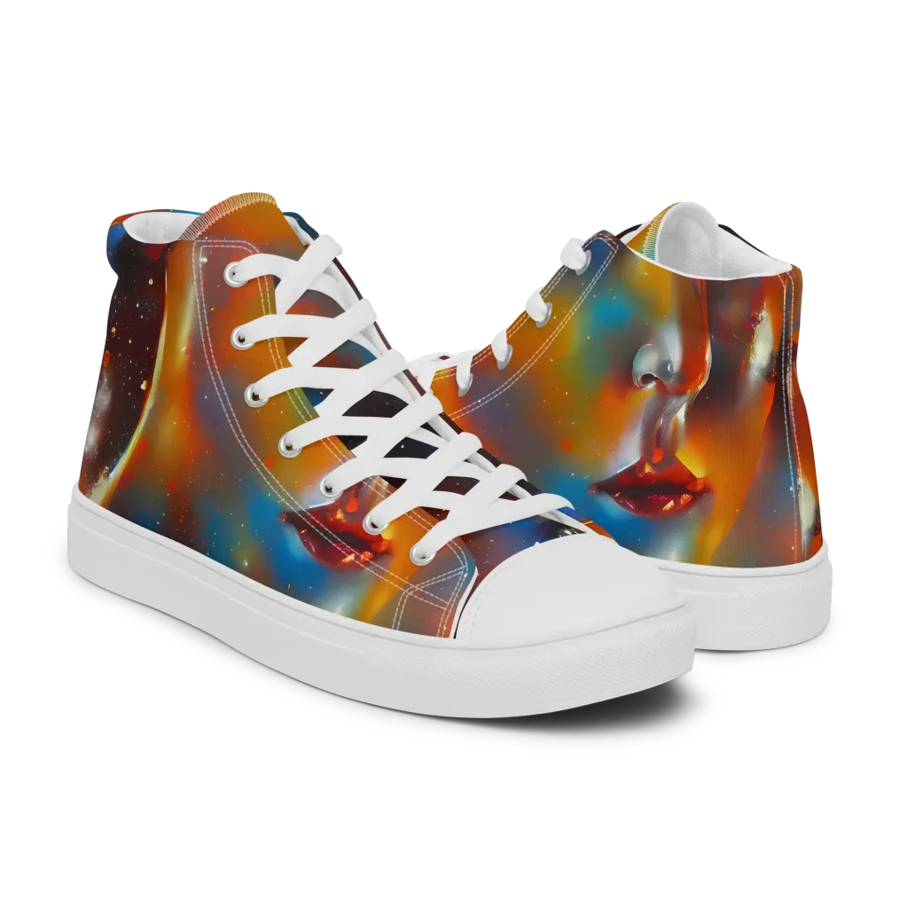 Celestial Vogue on Men's High Top Canvas Shoes — Right