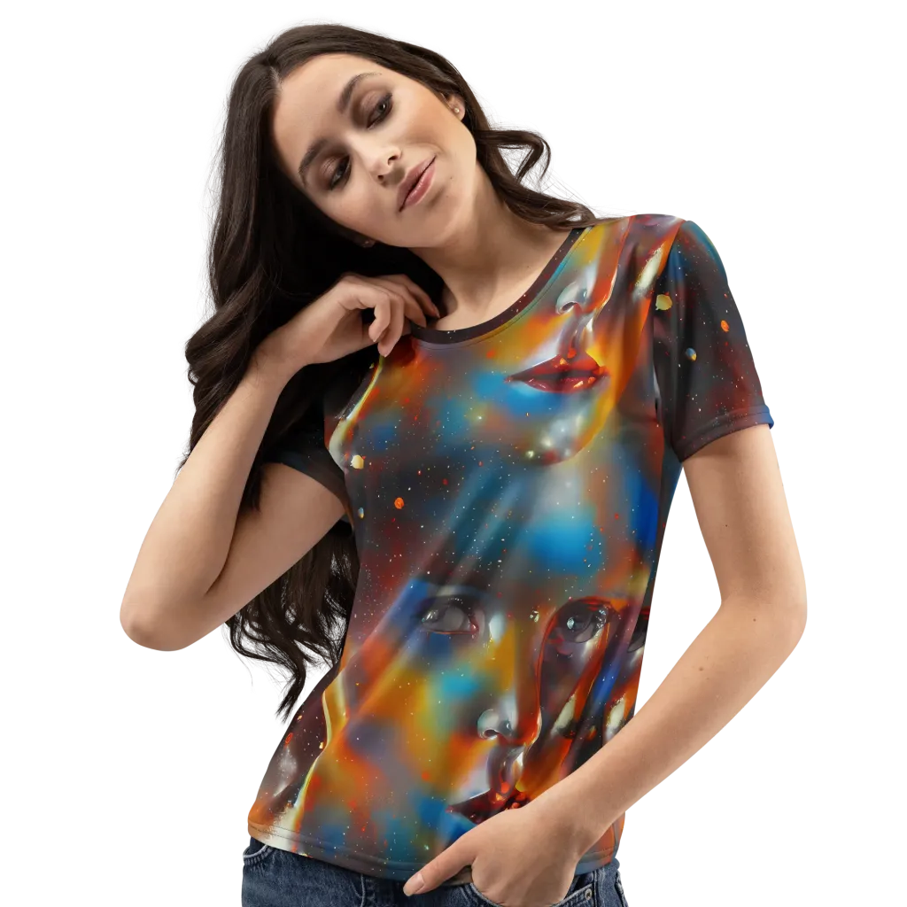 Celestial Vogue on Women's Crew Neck T-Shirt — Left Front