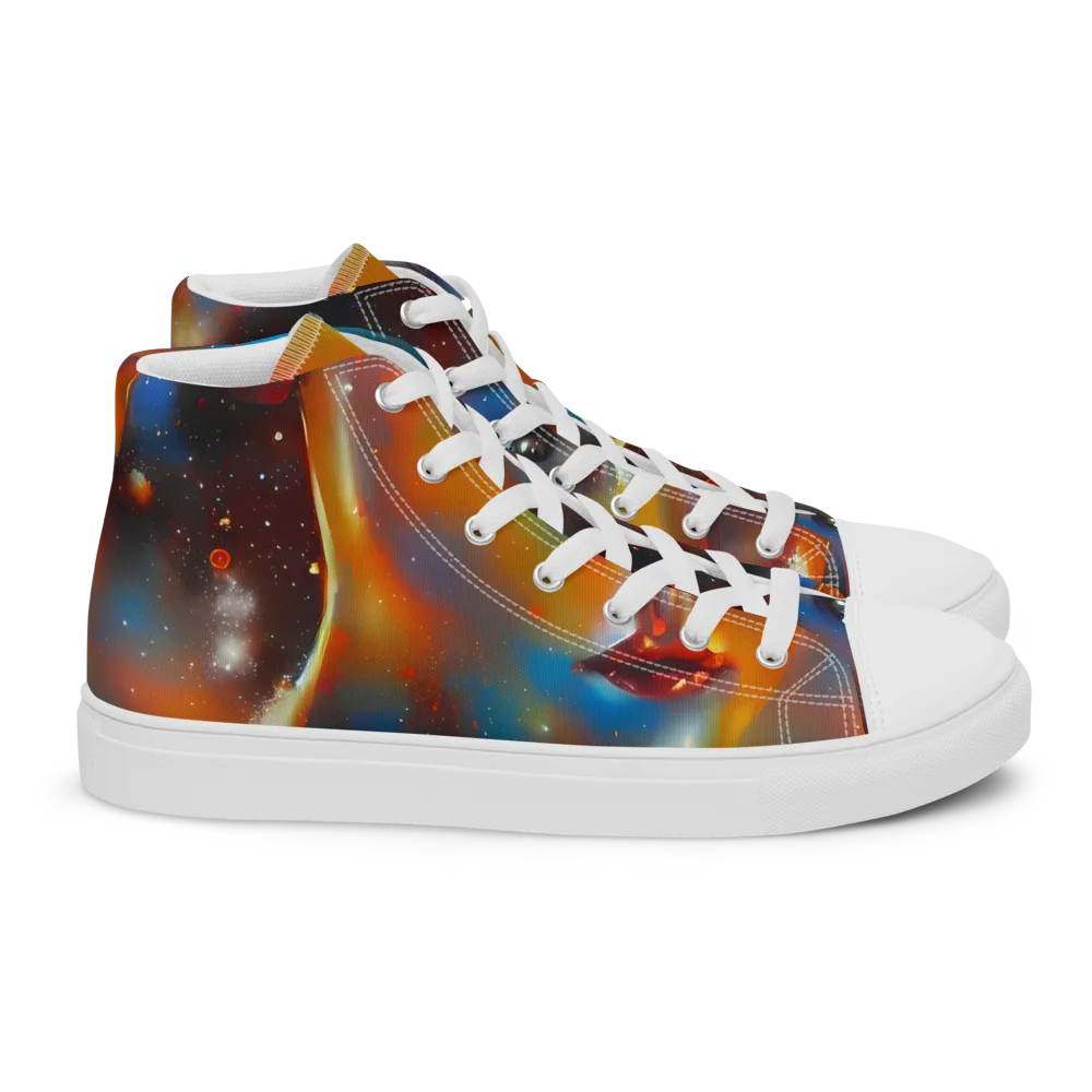 Celestial Vogue on Women's High Top Canvas Shoes — Right