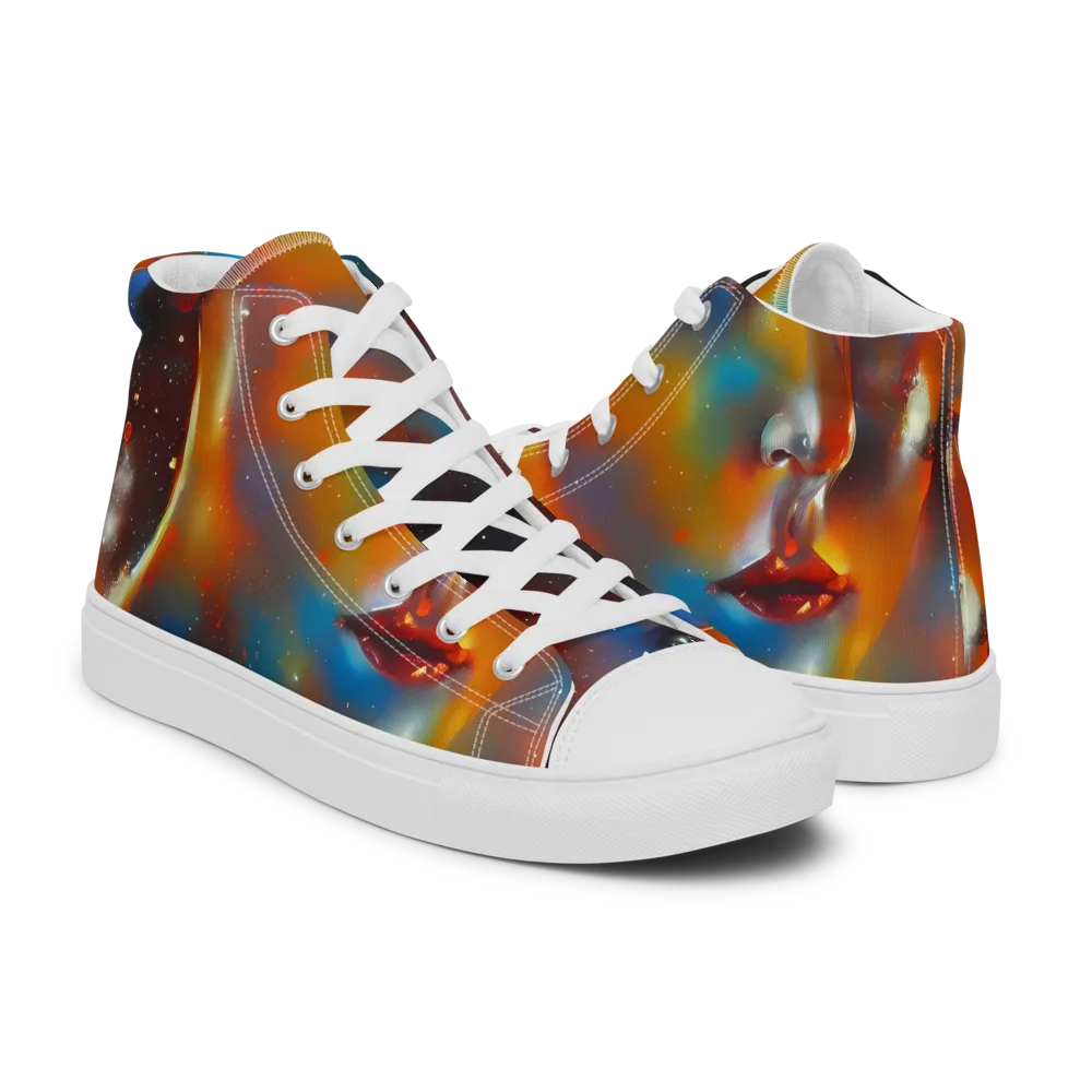 Celestial Vogue on Women's High Top Canvas Shoes — Right