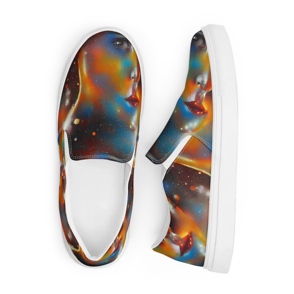Celestial Vogue on Men's Slip-On Canvas Shoes — Front