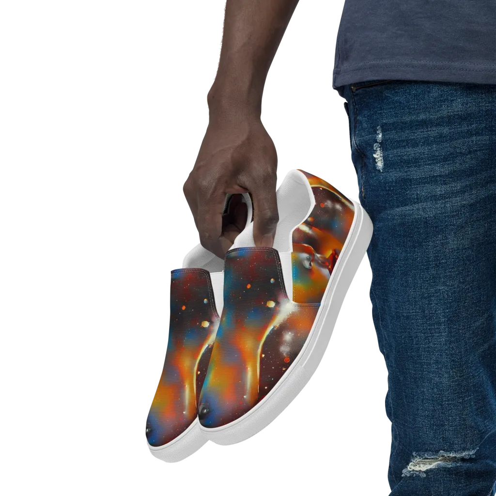 Celestial Vogue on Men's Slip-On Canvas Shoes — Left Front