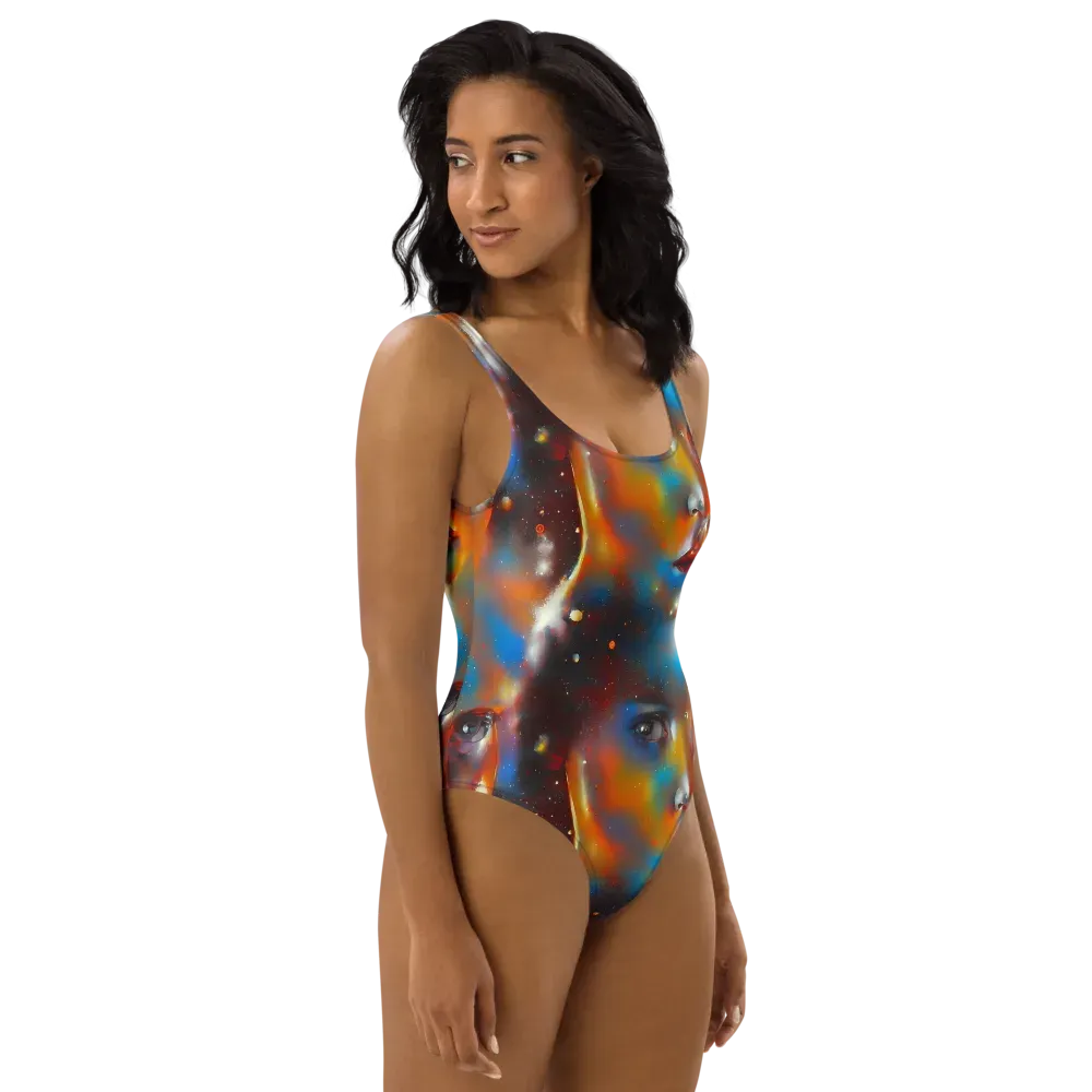 Celestial Vogue on One-Piece Swimsuit — Right