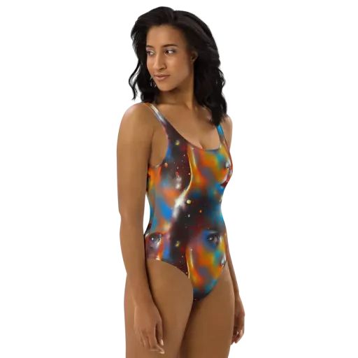 Celestial Vogue on a One-Piece Swimsuit