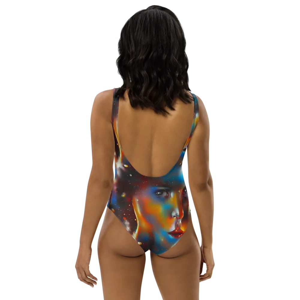 Celestial Vogue on One-Piece Swimsuit — Back
