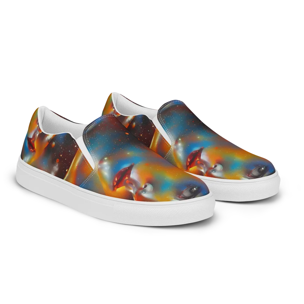 Celestial Vogue on Women's Slip-On Canvas Shoes — Right Front