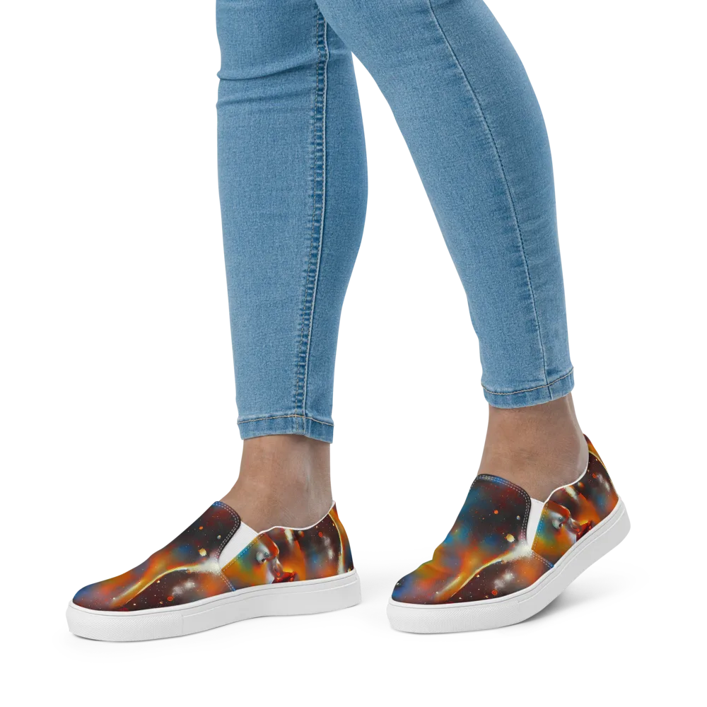 Celestial Vogue on Women's Slip-On Canvas Shoes — Front
