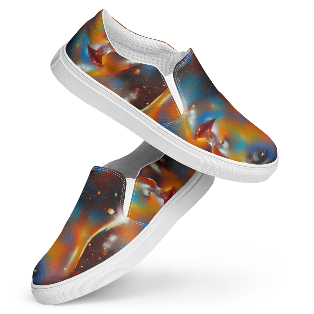 Celestial Vogue on Women's Slip-On Canvas Shoes — Front