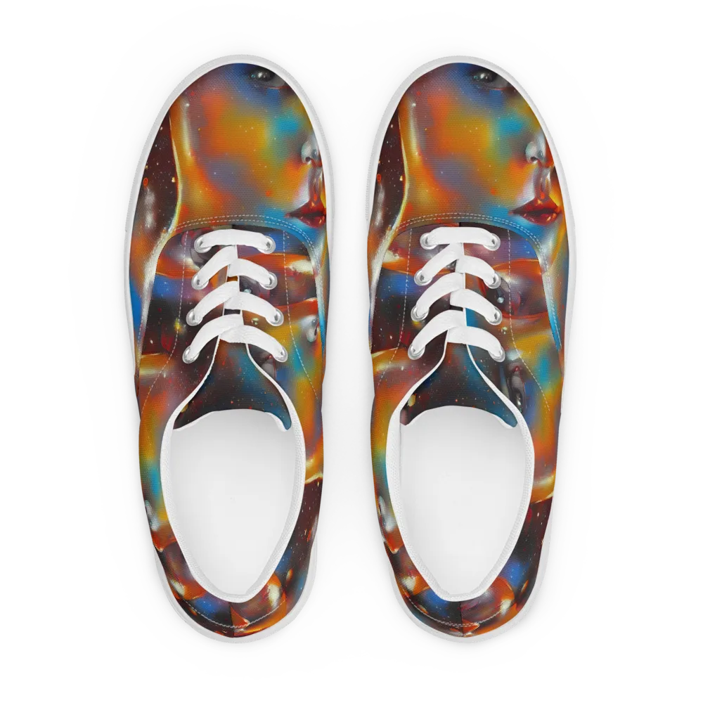 Celestial Vogue on Men's Lace-Up Canvas Shoes — Front