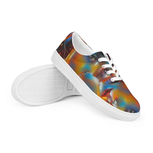 Celestial Vogue on a Men's Lace-Up Canvas Shoes