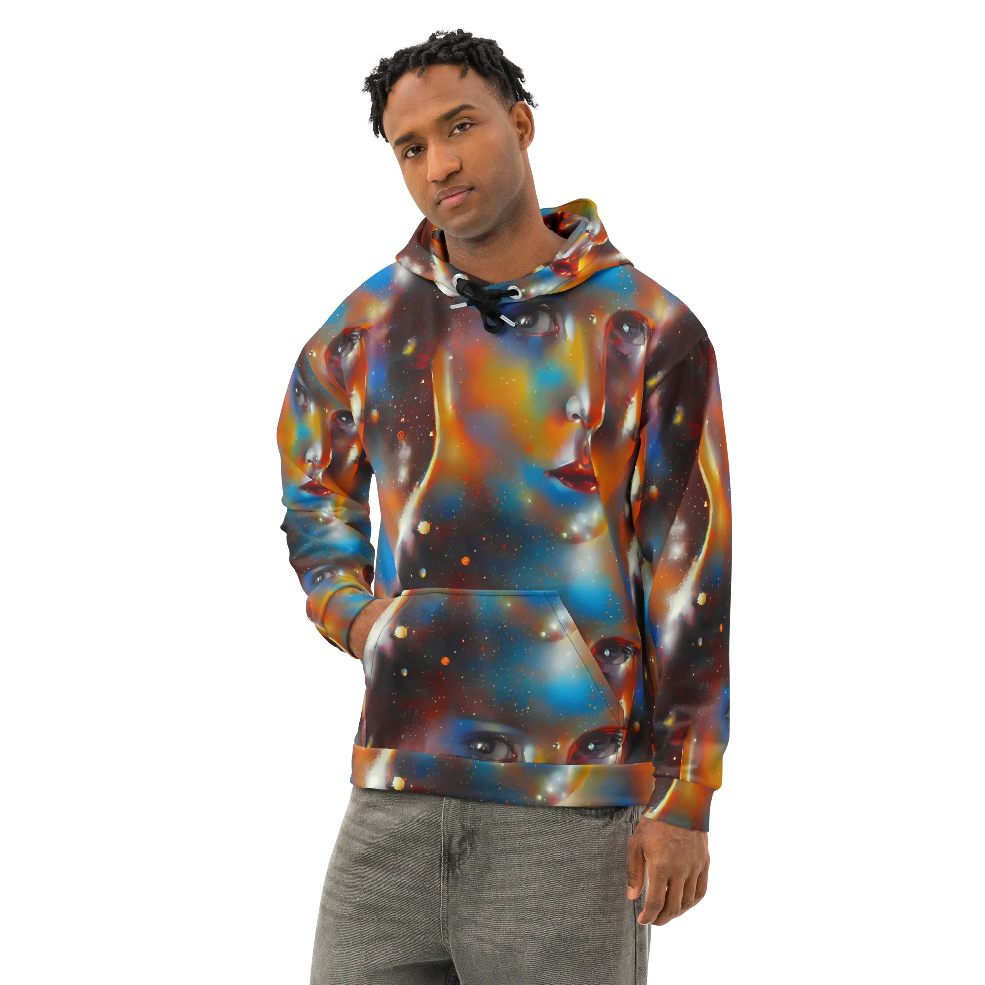 Celestial Vogue on Cotton Hoodie — Left Front