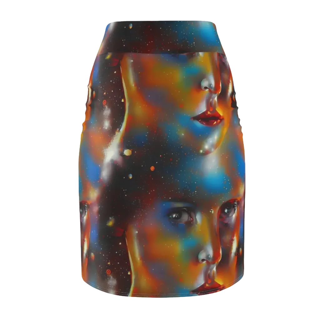 Celestial Vogue on Pencil Skirt — Back