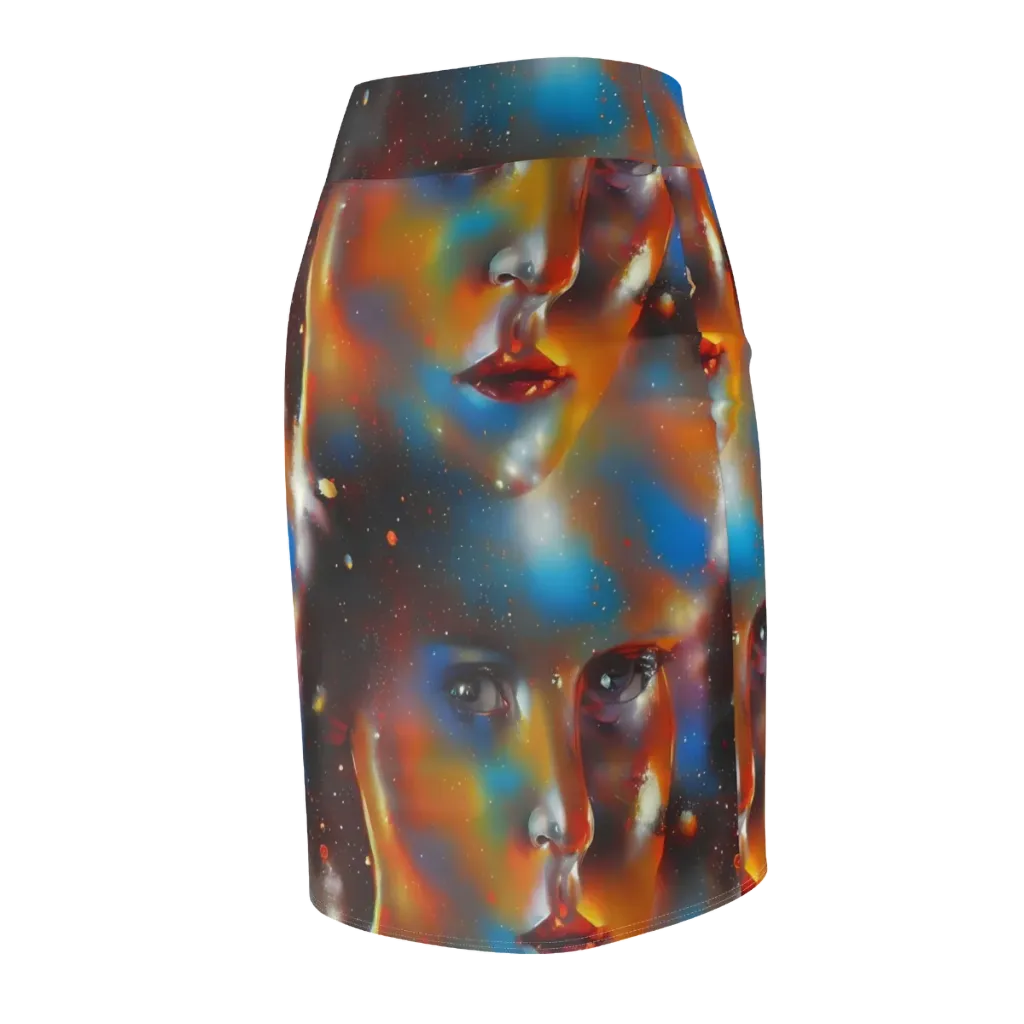 Celestial Vogue on Pencil Skirt — Back Side